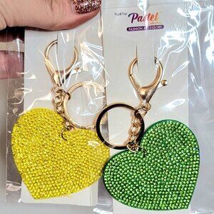 2 Rhinestone XL Keychains ~ ALL NEW